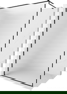 Mexen Kioto-XF Walk-in Duschwand mat Rank 100 x 202 cm, Froost 10 mm, schwaarz - 800-100-104-70-30-X