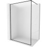 Mexen Kioto-XF ścianka prysznicowa Walk-in z ramką 110 x 202 cm, szron 10 mm, czarna - 800-110-104-70-30-X