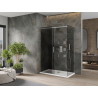Mexen Omega libistatav dušikabiin 130 x 70 cm, grafiit, kroom + Flat alus, valge - 825-130-070-01-40-4010