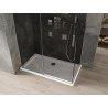 Mexen Omega libistatav dušikabiin 130 x 70 cm, grafiit, kroom + Flat alus, valge - 825-130-070-01-40-4010