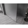 Mexen Kioto-XF ścianka prysznicowa Walk-in z ramką 60 x 202 cm, szron 10 mm, gun metal - 800-060-104-95-30-X
