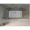 Mexen Omega kabina prysznicowa rozsuwana 130 x 70 cm, grafit, chrom + brodzik Flat, bialy - 825-130-070-01-40-4010