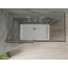 Mexen Omega libistatav dušikabiin 130 x 70 cm, grafiit, kroom + Flat alus, valge - 825-130-070-01-40-4010