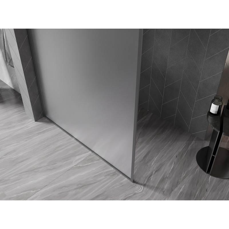 Mexen Kioto-XF Walk-in dušisein raamiga 120 x 202 cm, jäätunud 10 mm, püssmetall - 800-120-104-95-30-X