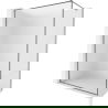 Mexen Kioto-XF Duschwand Walk-in mit Rahmen 130 x 202 cm, Frostglas 10 mm, Gun Metal - 800-130-104-95-30-X