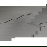 Mexen Kioto-XF Walk-in-Duschwand mit Rahmen 140 x 202 cm, Frost 10 mm, Gun Metal - 800-140-104-95-30-X