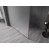 Mexen Kioto-XF Staklena stijena za tuširanje Walk-in s okvirom 150 x 202 cm, mat 10 mm, pištoljski metal - 800-150-104-95-30-X