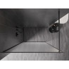 Mexen Kioto-XF Staklena stijena za tuširanje Walk-in s okvirom 150 x 202 cm, mat 10 mm, pištoljski metal - 800-150-104-95-30-X
