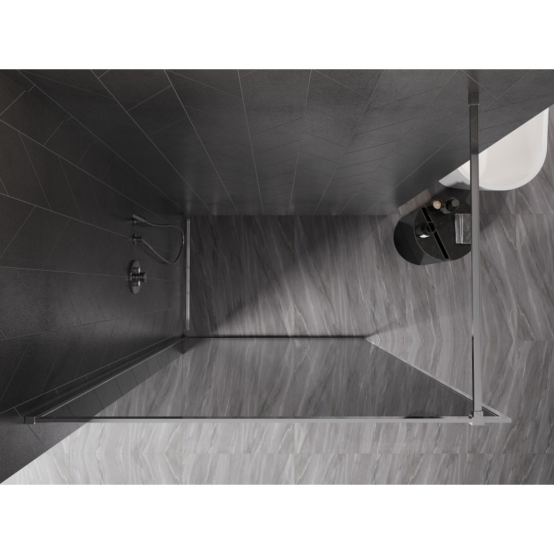 Mexen Kioto-XF dušisein Walk-in raamiga 120 x 202 cm, grafiit 10 mm, kroom - 800-120-104-01-40-X