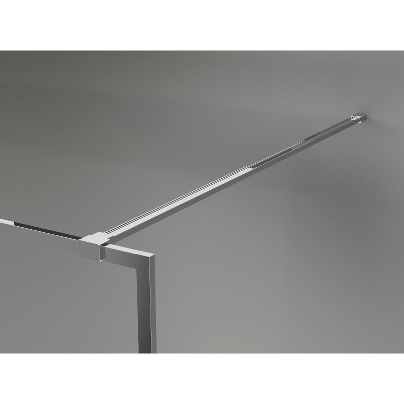 Mexen Kioto-XF paroi de douche Walk-in avec cadre 130 x 202 cm, graphite 10 mm, chrome - 800-130-104-01-40-X