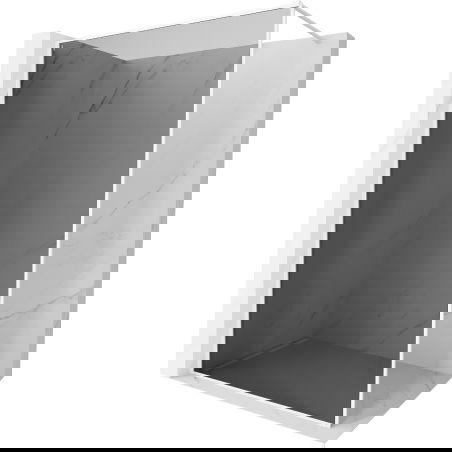 Mexen Kioto-XF Walk-in Shower Wall with Frame 60 x 202 cm, Graphite 10 mm, White - 800-060-104-20-40-X