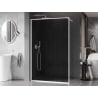 Mexen Kioto-XF paroi de douche Walk-in avec cadre 110 x 202 cm, graphite 10 mm, blanc - 800-110-104-20-40-X