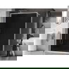 Mexen Kioto-XF Duschwand Walk-in mit Rahmen 130 x 202 cm, Graphit 10 mm, Weiß - 800-130-104-20-40-X