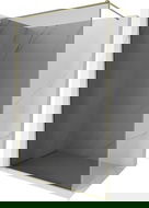 Mexen Kioto-XF paroi de douche Walk-in avec cadre 50 x 202 cm, graphite 10 mm, or - 800-050-104-50-40-X