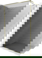 Mexen Kioto-XF Duschwand Walk-in mit Rahmen 60 x 202 cm, graphit 10 mm, gold - 800-060-104-50-40-X