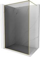 Mexen Kioto-XF dušisein Walk-in koos raamiga 100 x 202 cm, grafiit 10 mm, kuldne - 800-100-104-50-40-X