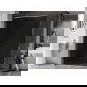Mexen Kioto-XF Duschwand Walk-in mit Rahmen 120 x 202 cm, Graphit 10 mm, Gold - 800-120-104-50-40-X