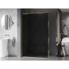 Mexen Kioto-XF panel de ducha Walk-in con marco 150 x 202 cm, grafito 10 mm, dorado - 800-150-104-50-40-X