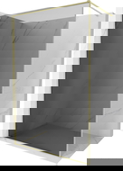 Mexen Kioto-XF Tuš stena Walk-in z okvirjem 60 x 202 cm, grafit 10 mm, zlato brušena - 800-060-104-55-40-X