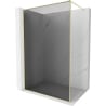 Mexen Kioto-XF Walk-in Shower Screen with Frame 70 x 202 cm, Graphite 10 mm, Brushed Gold - 800-070-104-55-40-X