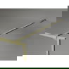 Mexen Kioto-XF Duschwand Walk-in mit Rahmen 70 x 202 cm, Graphit 10 mm, gebürstetes Gold - 800-070-104-55-40-X
