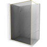 Mexen Kioto-XF Walk-in dušipaneel raamiga 110 x 202 cm, grafiit 10 mm, kuldne harjatud - 800-110-104-55-40-X