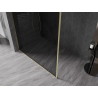 Mexen Kioto-XF Walk-in dušipaneel raamiga 110 x 202 cm, grafiit 10 mm, kuldne harjatud - 800-110-104-55-40-X