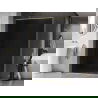 Mexen Kioto-XF Walk-in Douchewand met frame 110 x 202 cm, grafiet 10 mm, goud geborsteld - 800-110-104-55-40-X