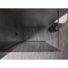 Mexen Kioto-XF Walk-in Shower Screen with Frame 80 x 202 cm, Graphite 10 mm, Rose Gold - 800-080-104-60-40-X