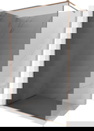 Mexen Kioto-XF parede de duche Walk-in com moldura 70 x 202 cm, grafite 10 mm, cobre escovado - 800-070-104-65-40-X