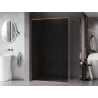 Mexen Kioto-XF paroi de douche Walk-in avec cadre 150 x 202 cm, graphite 10 mm, cuivre brossé - 800-150-104-65-40-X