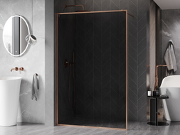 Mexen Kioto-XF dušisein Walk-in raamiga 160 x 202 cm, grafiit 10 mm, harjatud vask - 800-160-104-65-40-X