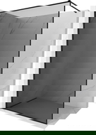 Mexen Kioto-XF Walk-in-Duschwand mit Rahmen 100 x 202 cm, Graphit 10 mm, Schwarz - 800-100-104-70-40-X