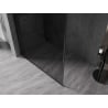 Mexen Kioto-XF Walk-in Shower Screen with Frame 110 x 202 cm, Graphite 10 mm, Black - 800-110-104-70-40-X