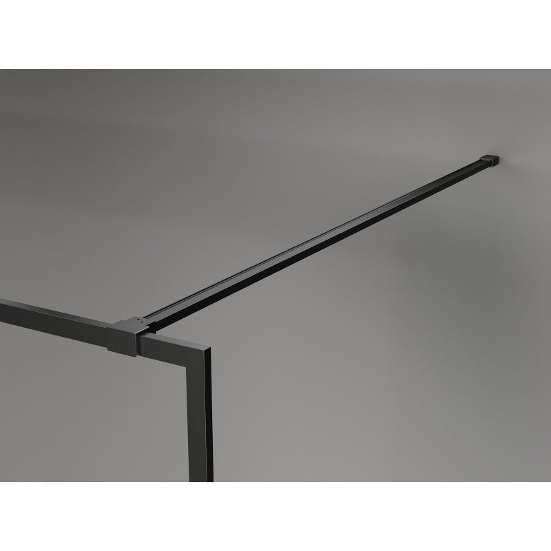 Mexen Kioto-XF Πάνελ ντους Walk-in με πλαίσιο 160 x 202 cm, γραφίτης 10 mm, μαύρο