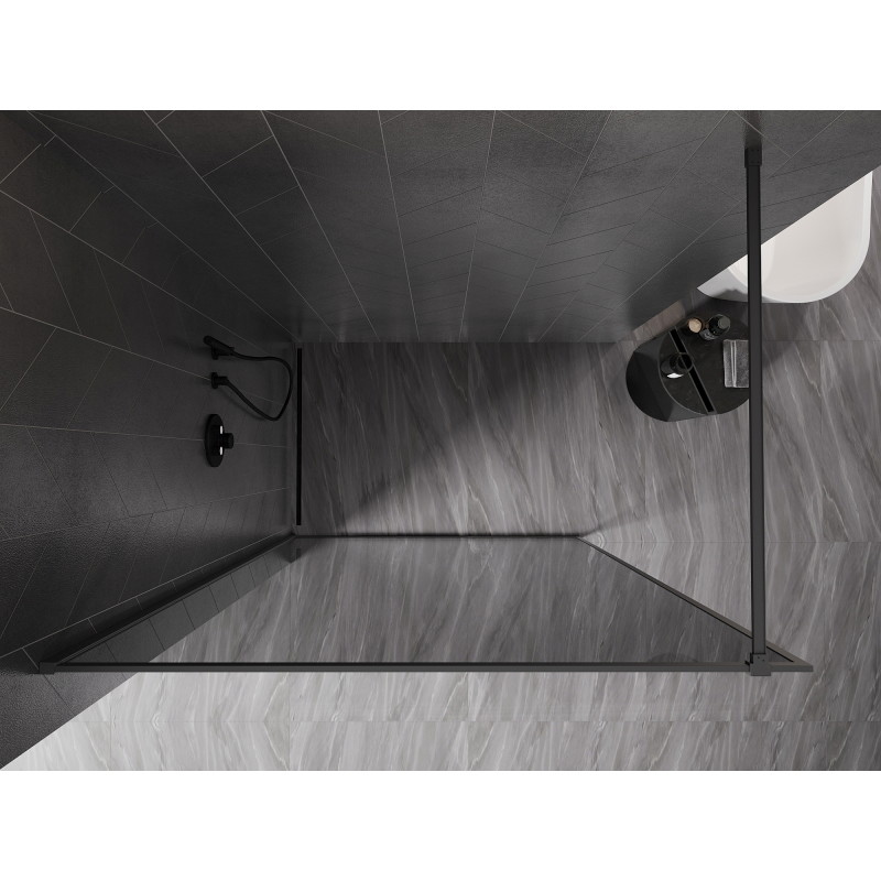 Mexen Kioto-XF Walk-in dušisein raamiga 100 x 202 cm, grafiit 10 mm, gun metal - 800-100-104-95-40-X