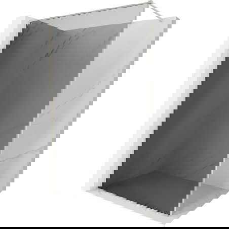 Mexen Kioto-XF τοίχωμα ντους Walk-in με πλαίσιο 130 x 202 cm, γραφίτης 10 mm,