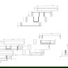 Mexen Box-A kastlichaam voor onder de wastafel 50 cm, 2 lades, wit glans - 91AX0-0500-470-2-00