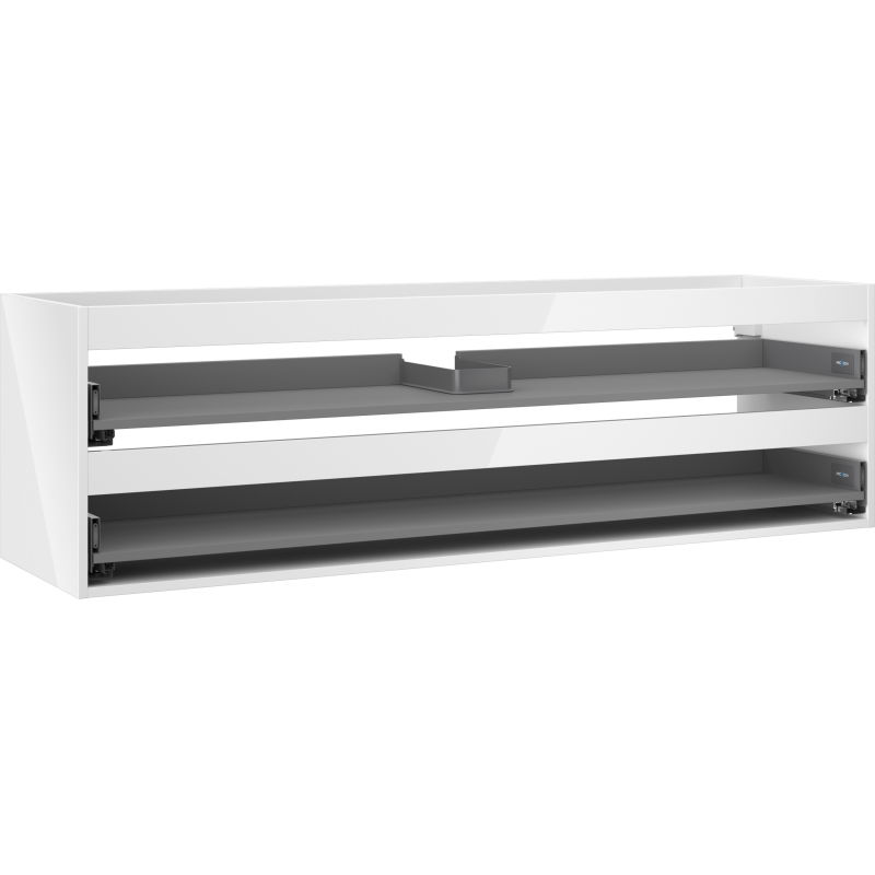 Mexen Box-A kastlichaam voor wastafelonderbouw 160 cm, 2 laden, witte hoogglans - 91AX0-1600-470-2-00