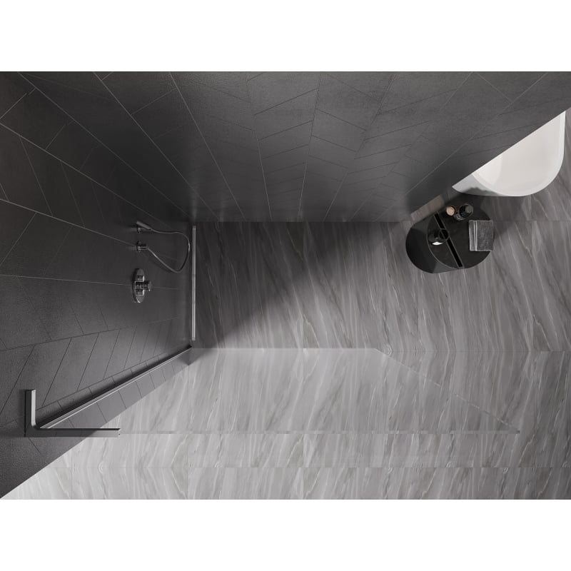 Mexen Kioto-X L dušisein Walk-in 60 x 200 cm, läbipaistev 10 mm, kroom - 800-060-107-01-00-X