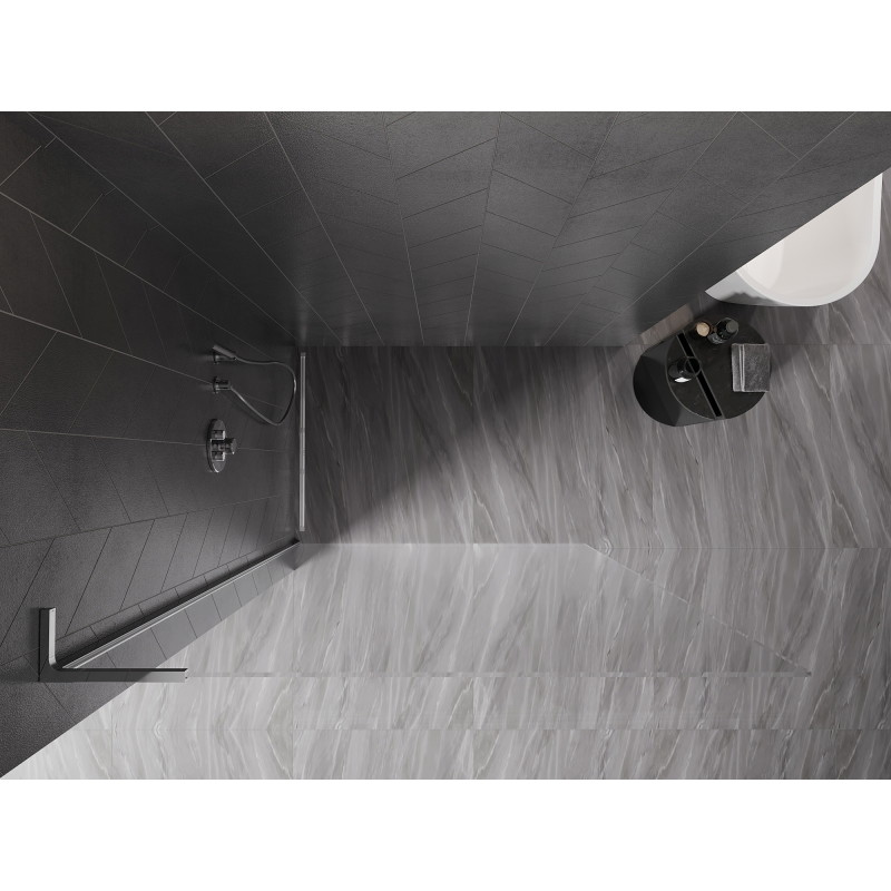 Mexen Kioto-X L dušisein Walk-in 120 x 200 cm, läbipaistev 10 mm, kroom - 800-120-107-01-00-X