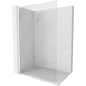 Mexen Kioto-X L Cloison de douche Walk-in 100 x 200 cm, transparent 10 mm, blanc - 800-100-107-20-00-X