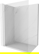 Mexen Kioto-X L parede de duche Walk-in 110 x 200 cm, transparente 10 mm, branco - 800-110-107-20-00-X