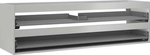Mexen Box-A Korpus des Waschbeckenunterschranks 160 cm, 2 Schubladen, graue Mattierung - 91AX0-1600-470-2-62