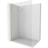 Mexen Kioto-X L Walk-in Shower Screen 70 x 200 cm, Transparent 10 mm, Brushed Gold - 800-070-107-55-00-X
