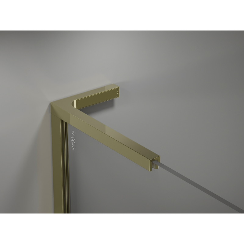 Mexen Kioto-X L dušinurk Walk-in 80 x 200 cm, läbipaistev 10 mm, kuldne - 800-080-107-50-00-X