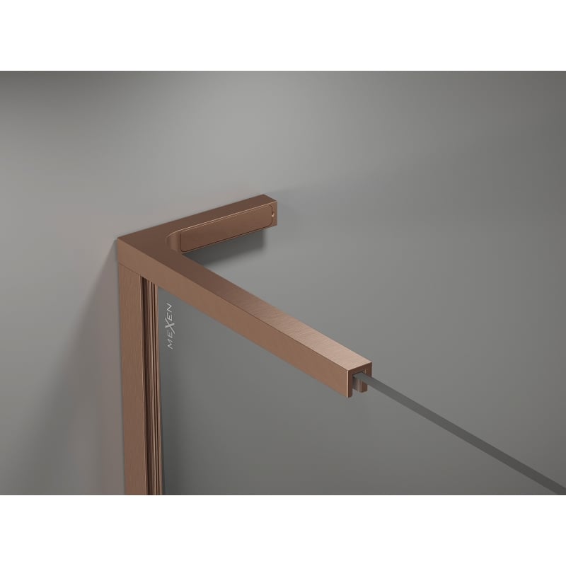 Mexen Kioto-X L kõndimisduširuum 100 x 200 cm, läbipaistev 10 mm, harjatud vask - 800-100-107-65-00-X