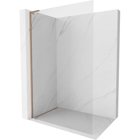 Mexen Kioto-X L Walk-in Duschwand 120 x 200 cm, transparent 10 mm, gebürstetes Kupfer - 800-120-107-65-00-X