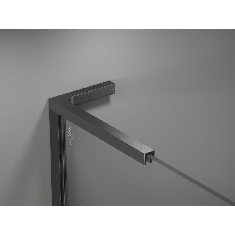 Mexen Kioto-X L mampara de ducha Walk-in 100 x 200 cm, transparente 10 mm, gris gun cepillado - 800-100-107-66-00-X