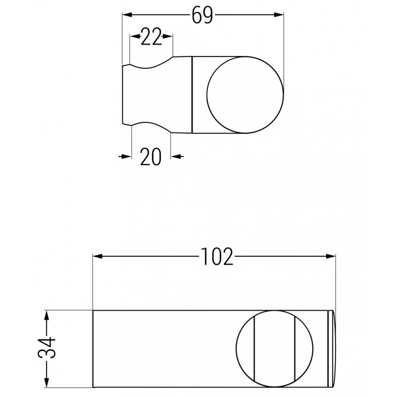 Mexen Duschhalter, Chrom - 79356-00
